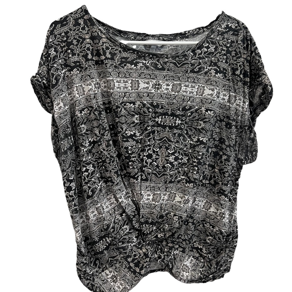 Womens Lucky Brand printed short sleeve shirt